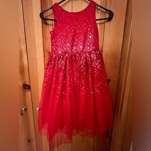 H&M red sparkle dress perfect of Christmas/holidays. Size 6-7.